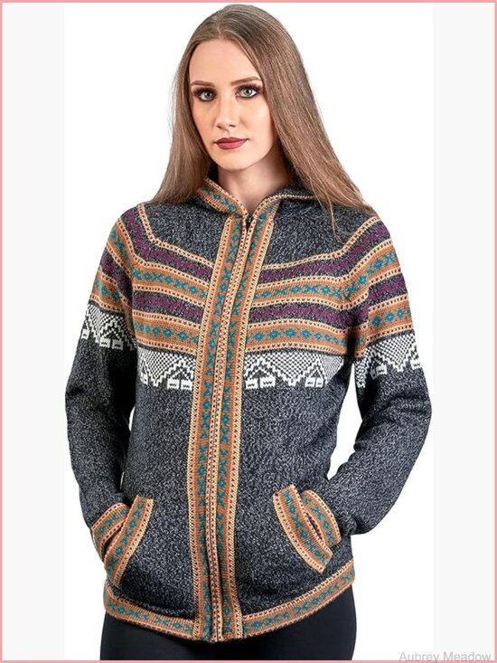 Other - Hooded Alpaca Sweater, Small, Long Sleeve, Lightweight, Winter Layering
